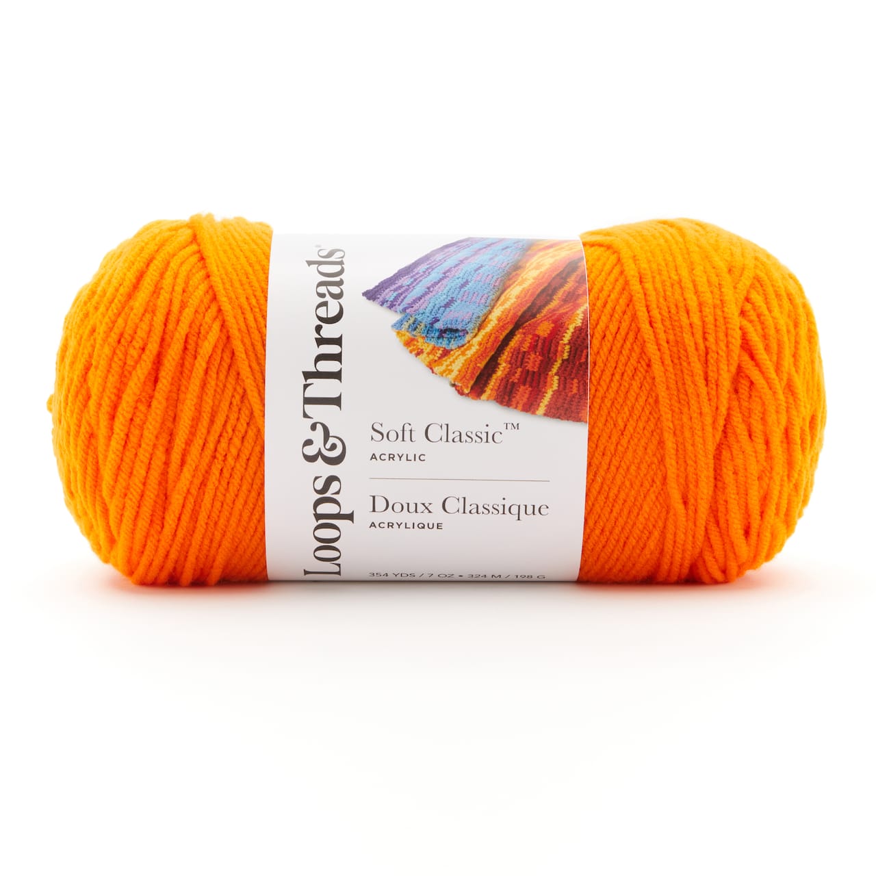 Soft Classic Solid Yarn by Loops & Threads in Orange | 7 | Michaels